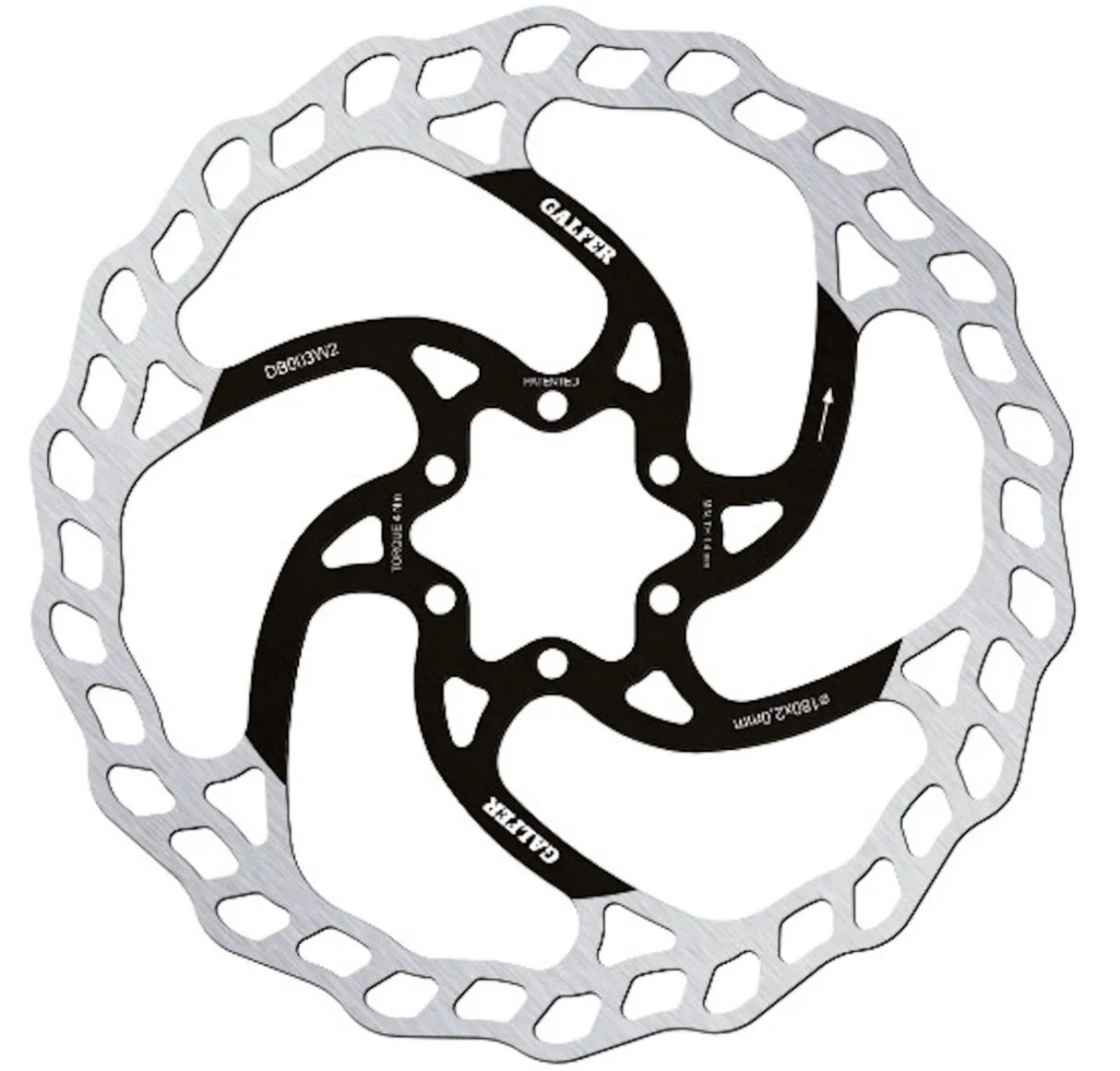 Disque de frein Galfer Wave 6 trous. Toutes tailles : 160, 180, 200, 203 et 223 mm. Nouveau !