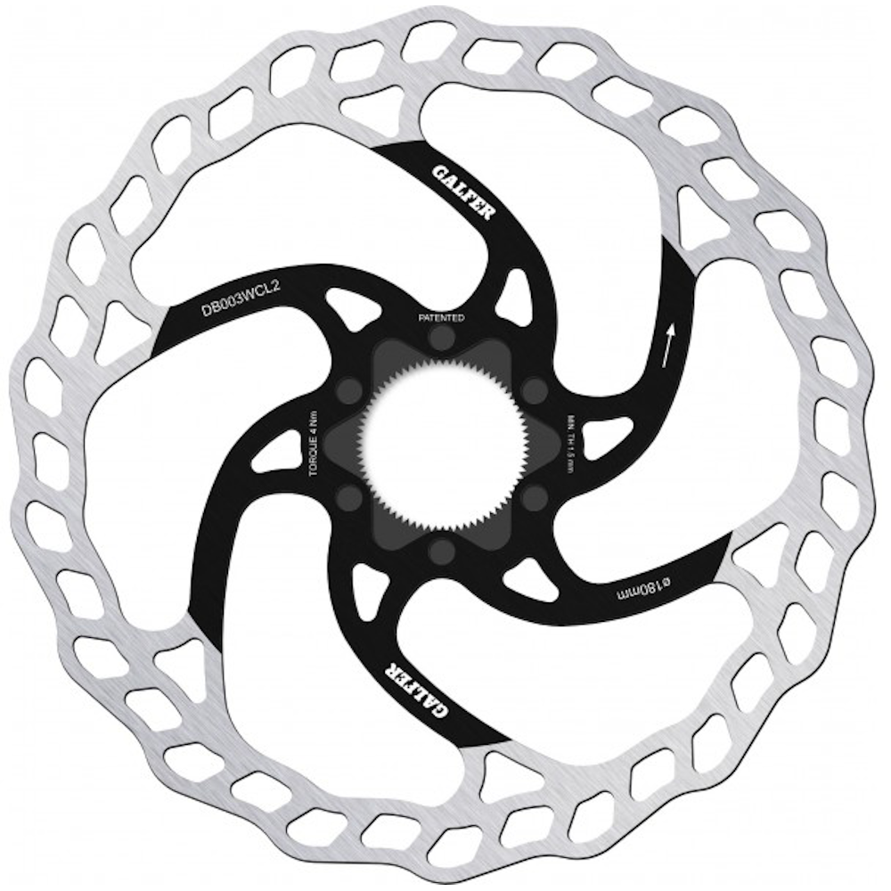 Disque de frein Galfer Wave 2,0 mm d'épaisseur, verrouillage central, toutes tailles 160 180 200 203 223 VTT
