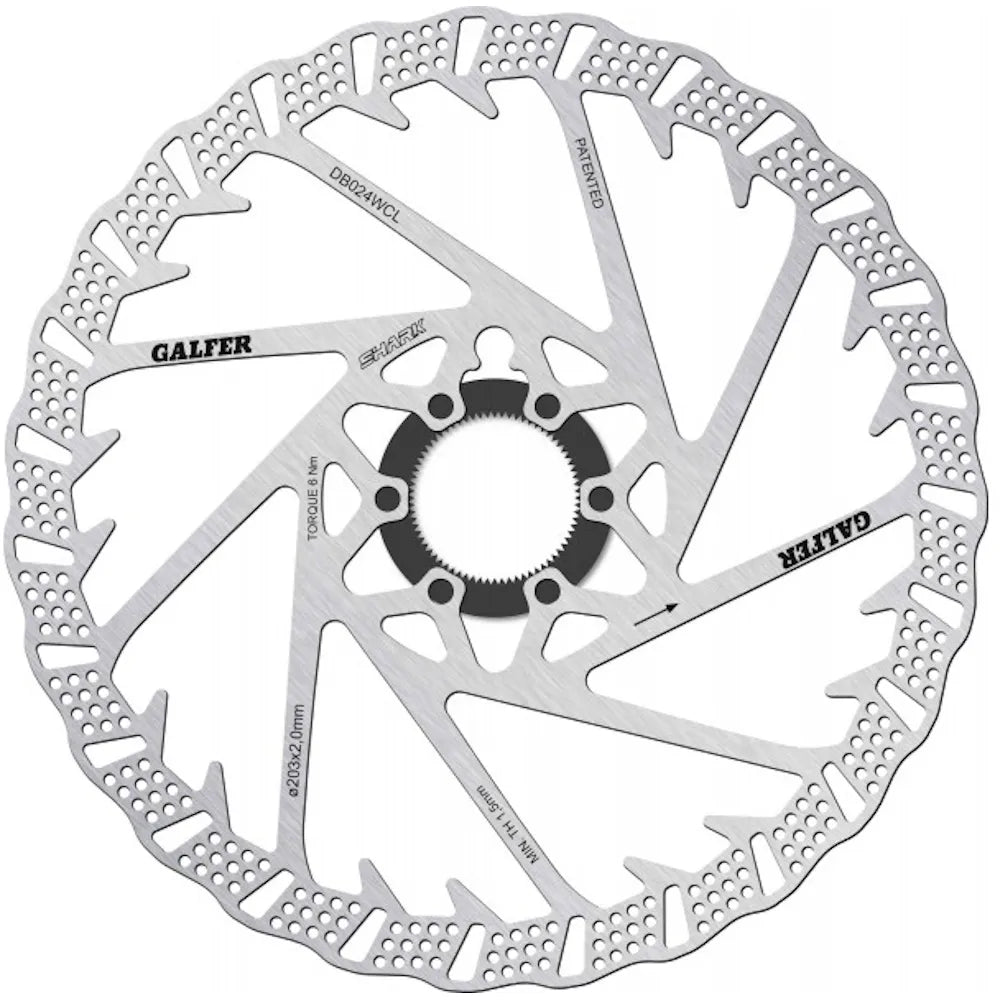 Galfer Shark Disc Rotor Thick Centrelock All Sizes 160 180 200 223mm MTB New!