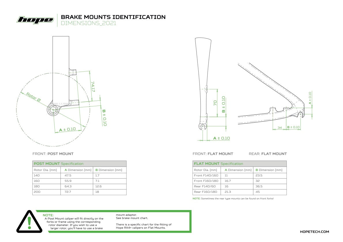 Hope Disc Brake Caliper Mount Adapters BLACK - HBM