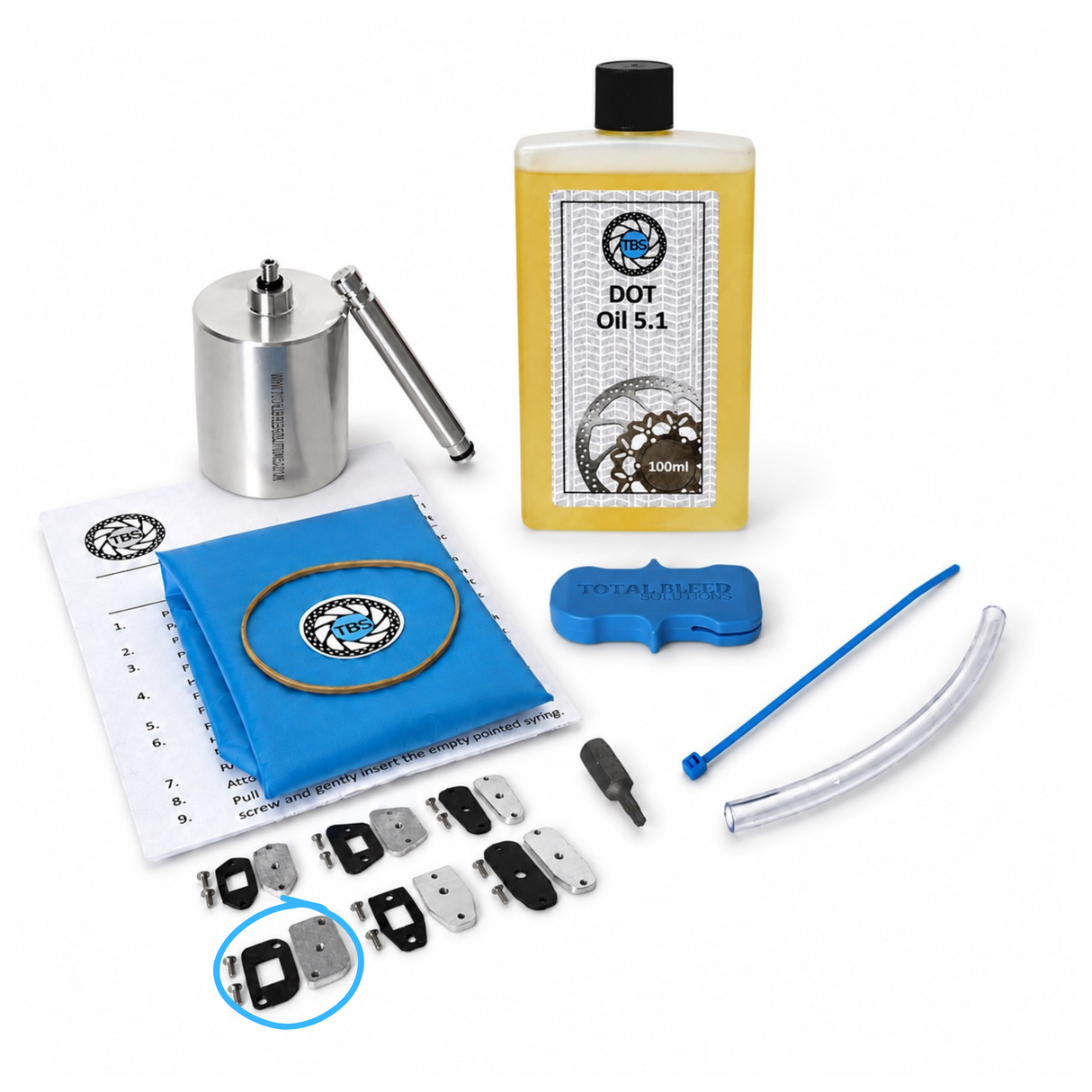 Kit de purge facile TBS pour Hope avec liquide DOT 100 ml en option