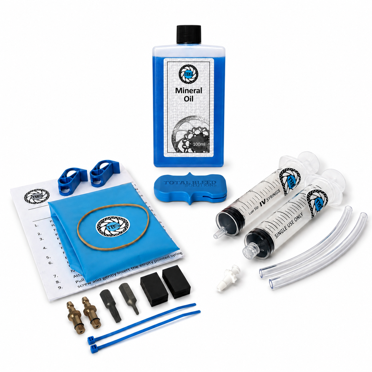 Kit de purge TBS pour Magura avec liquide minéral 100 ml en option