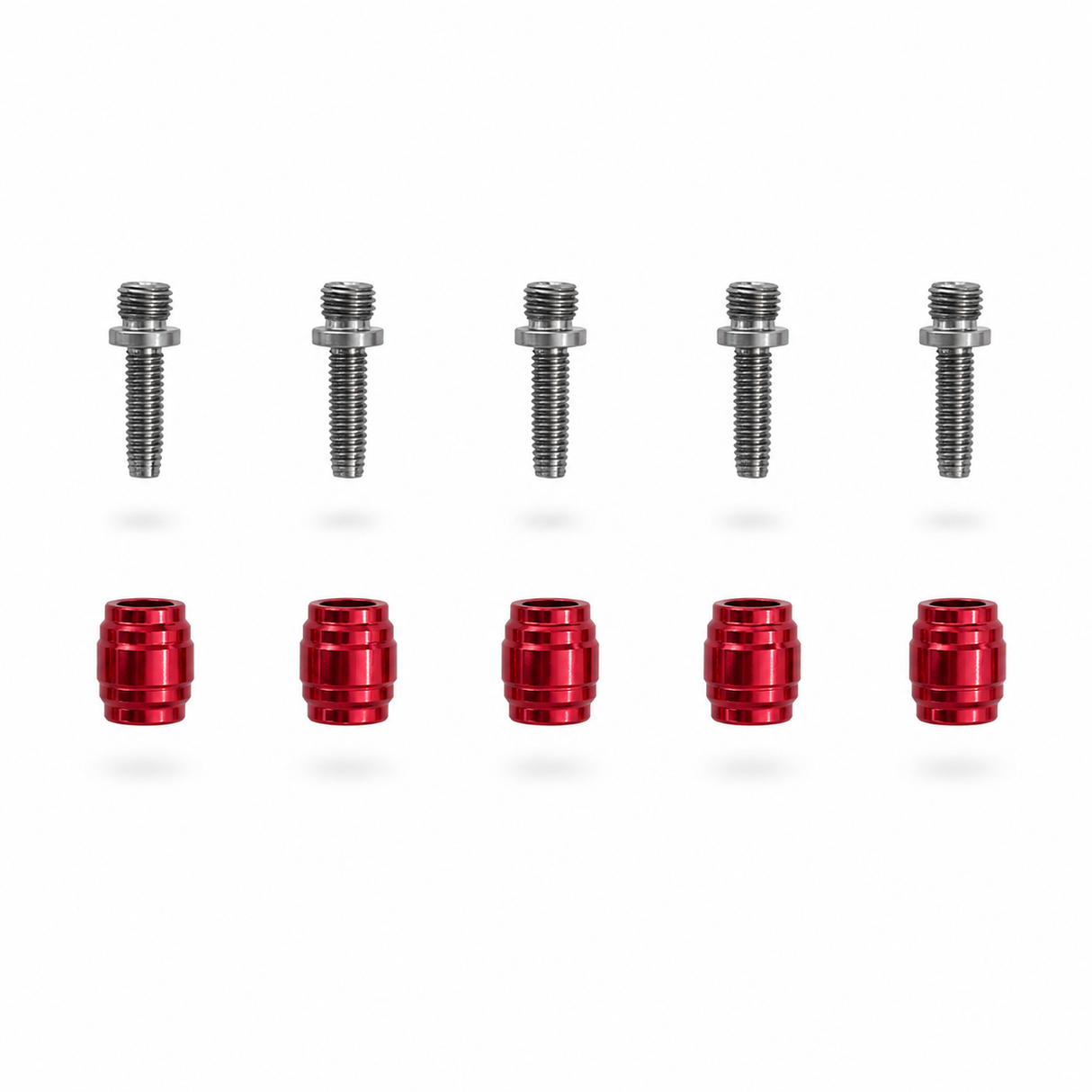 Kit de raccords de durites SRAM. Olive rouge et inserts. Stealth a Majig. Lot de 5.