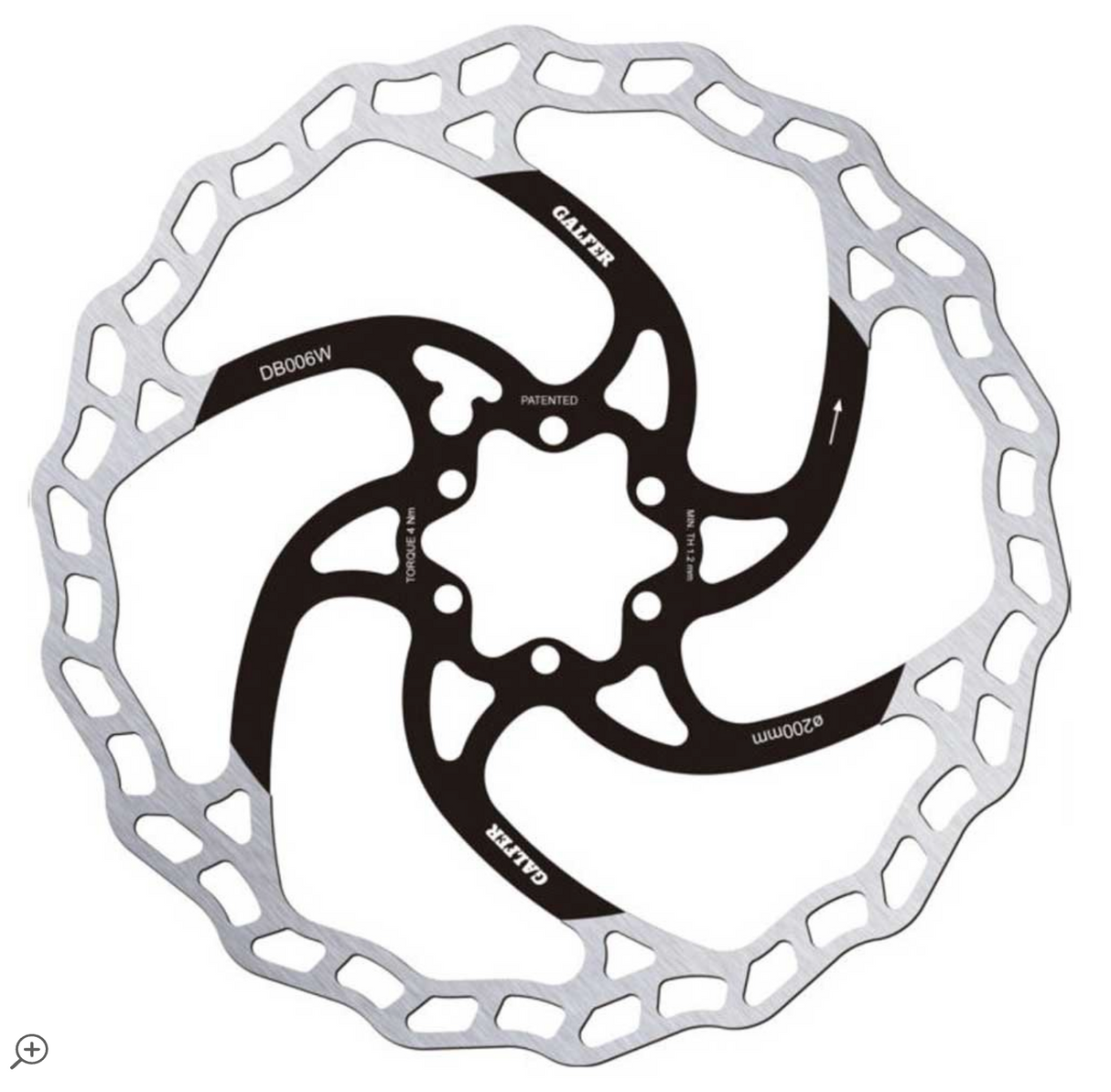 Disque de frein Galfer Wave 6 trous. Toutes tailles : 160, 180, 200, 203 et 223 mm. Nouveau !