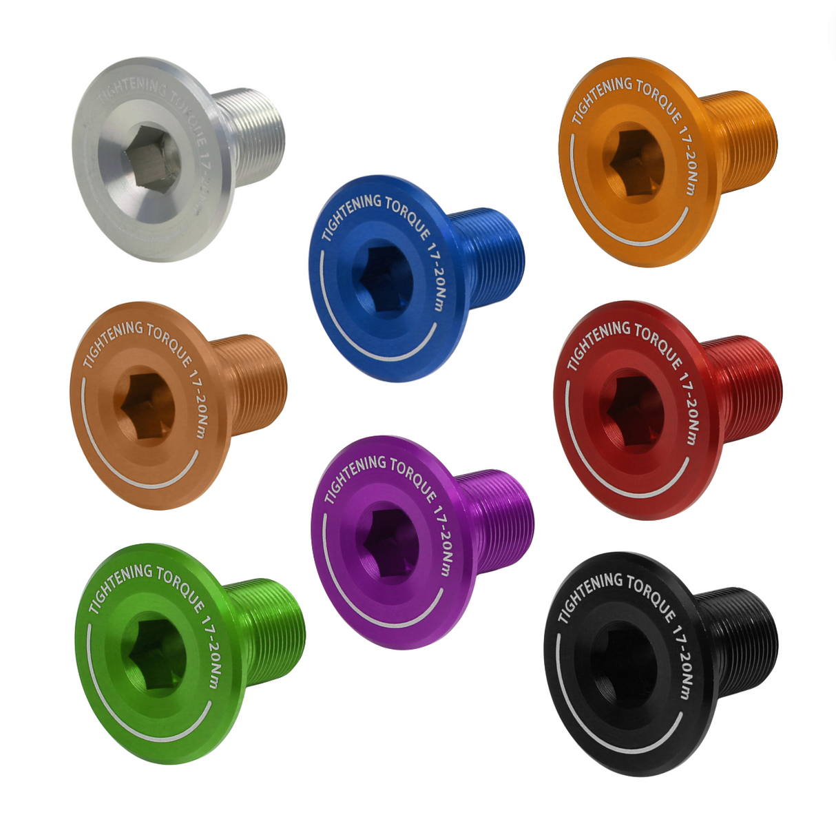 Hope Crankset Shaft End Cap. Crank Bolt: Various Colours - HC105-28