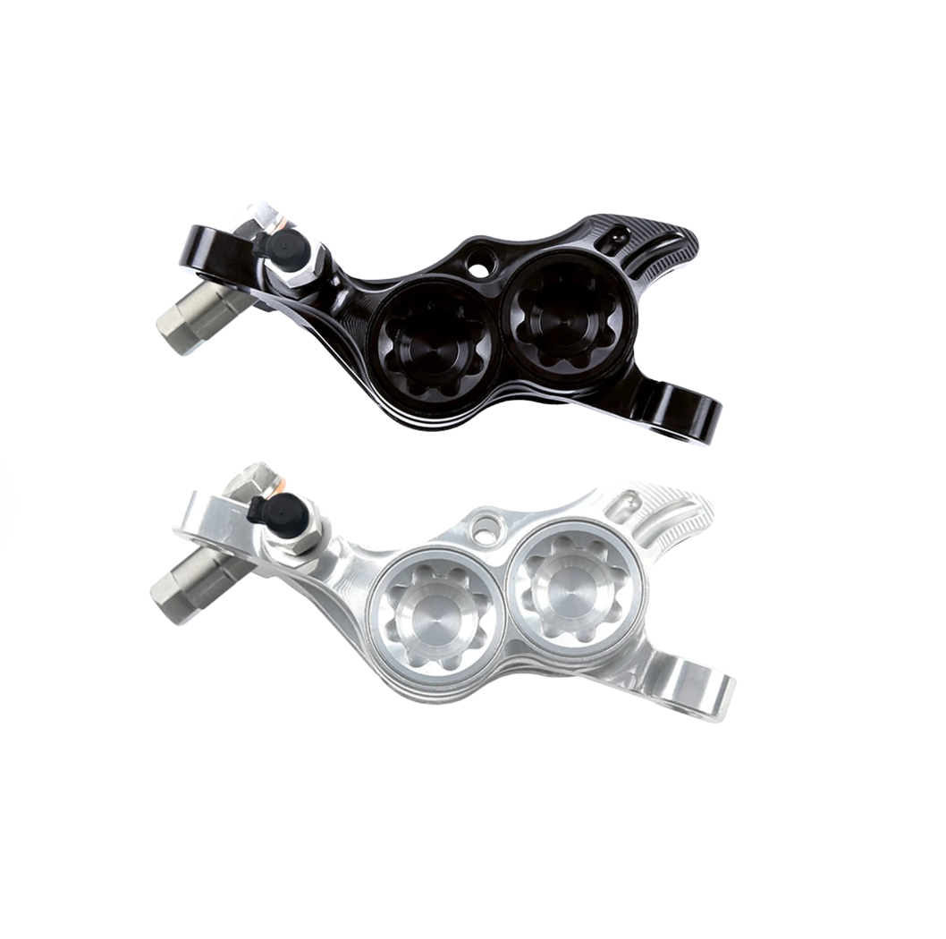 Hope E4 Caliper Complete. Latest 2022 on Version! Silver / Black