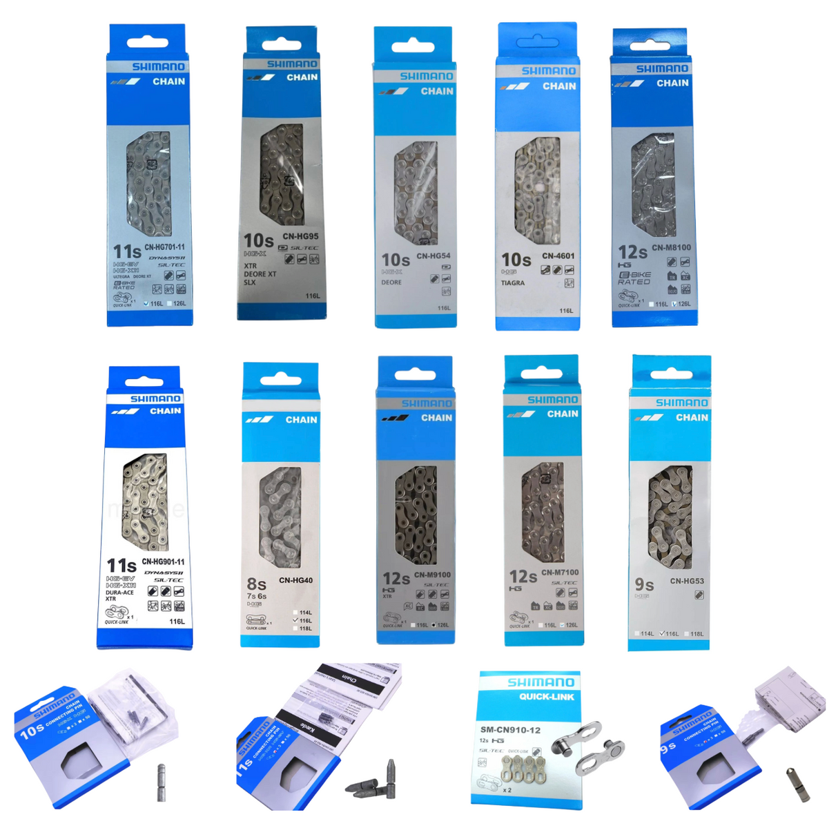 Shimano Chain 6 7 8 9 10 11 12 Speed HG40 4601 53 54 90 95 701 M7100 M8100 M9100