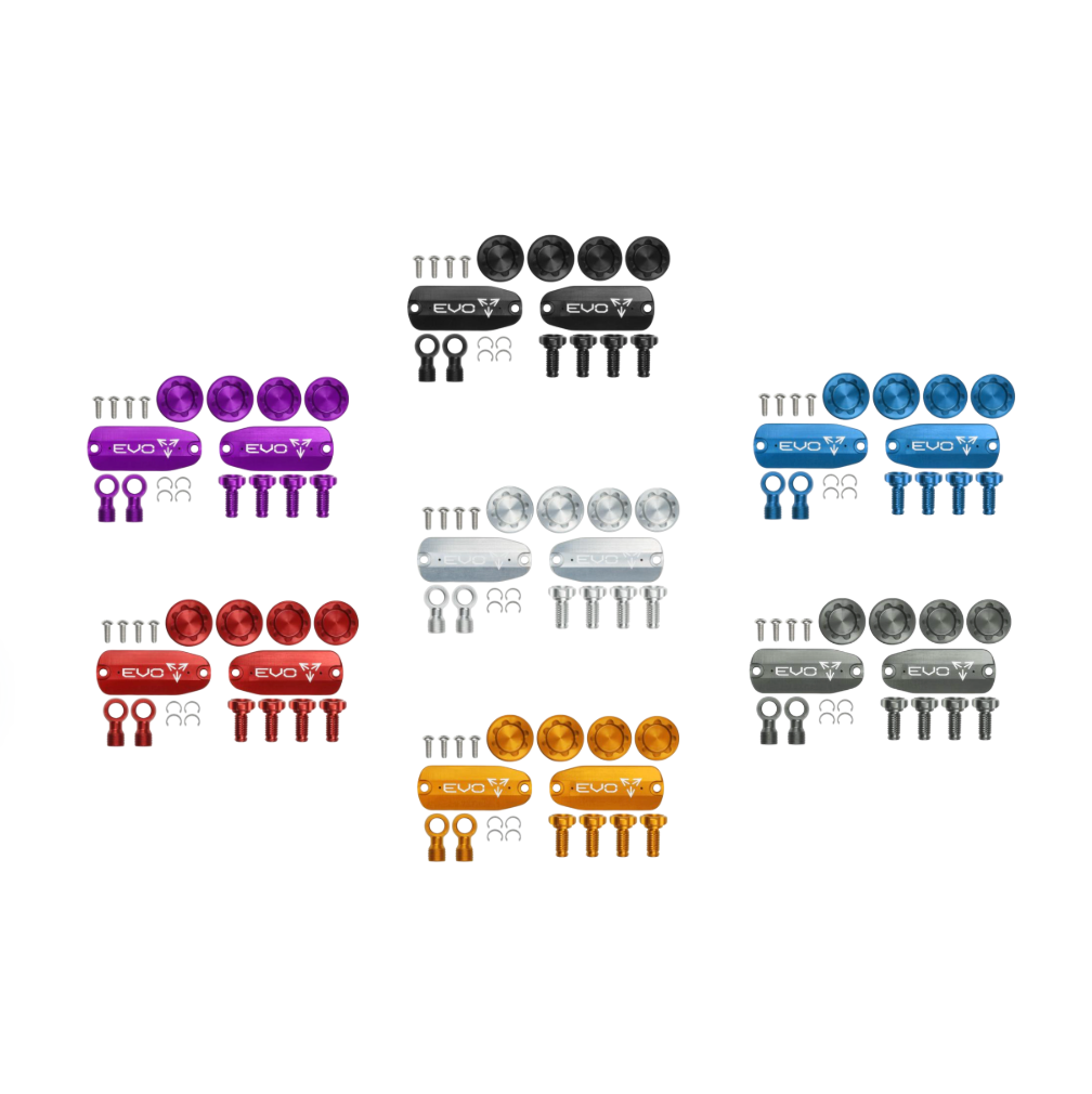 Hope EVO GR4 Brake Custom Kit - Lids Bore Caps Banjo Adj Screws All Colours.