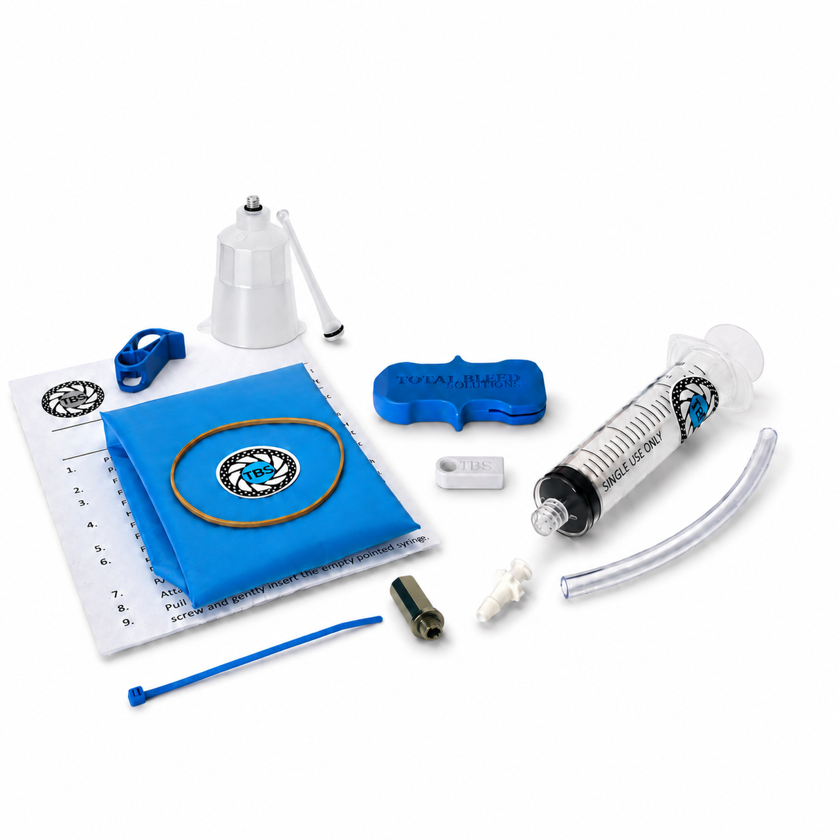 Kit de purge TBS FUNNEL pour Shimano Road/Gravel avec 100 ml d'huile minérale en option