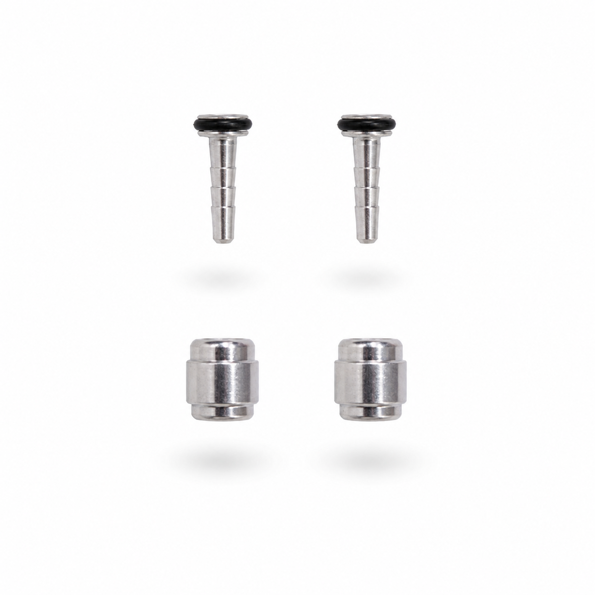 Pack de 2 durites de frein TEKTRO Olive et inserts TBS. Argent