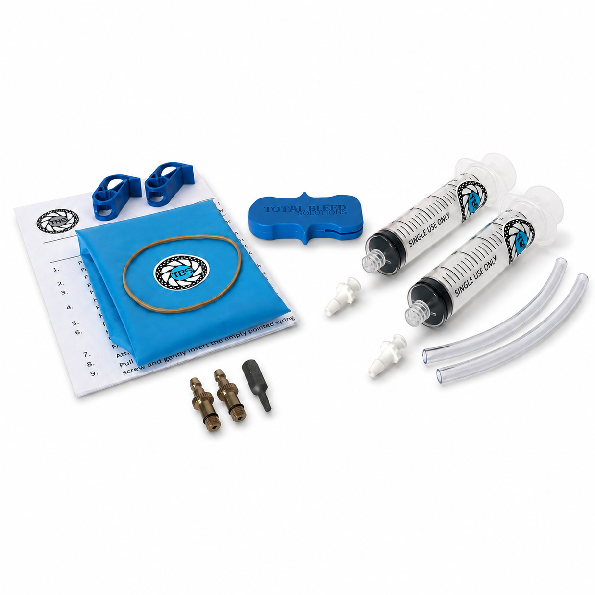 Kit de purge TBS pour Tektro/TRP avec fluide minéral 100 ml en option