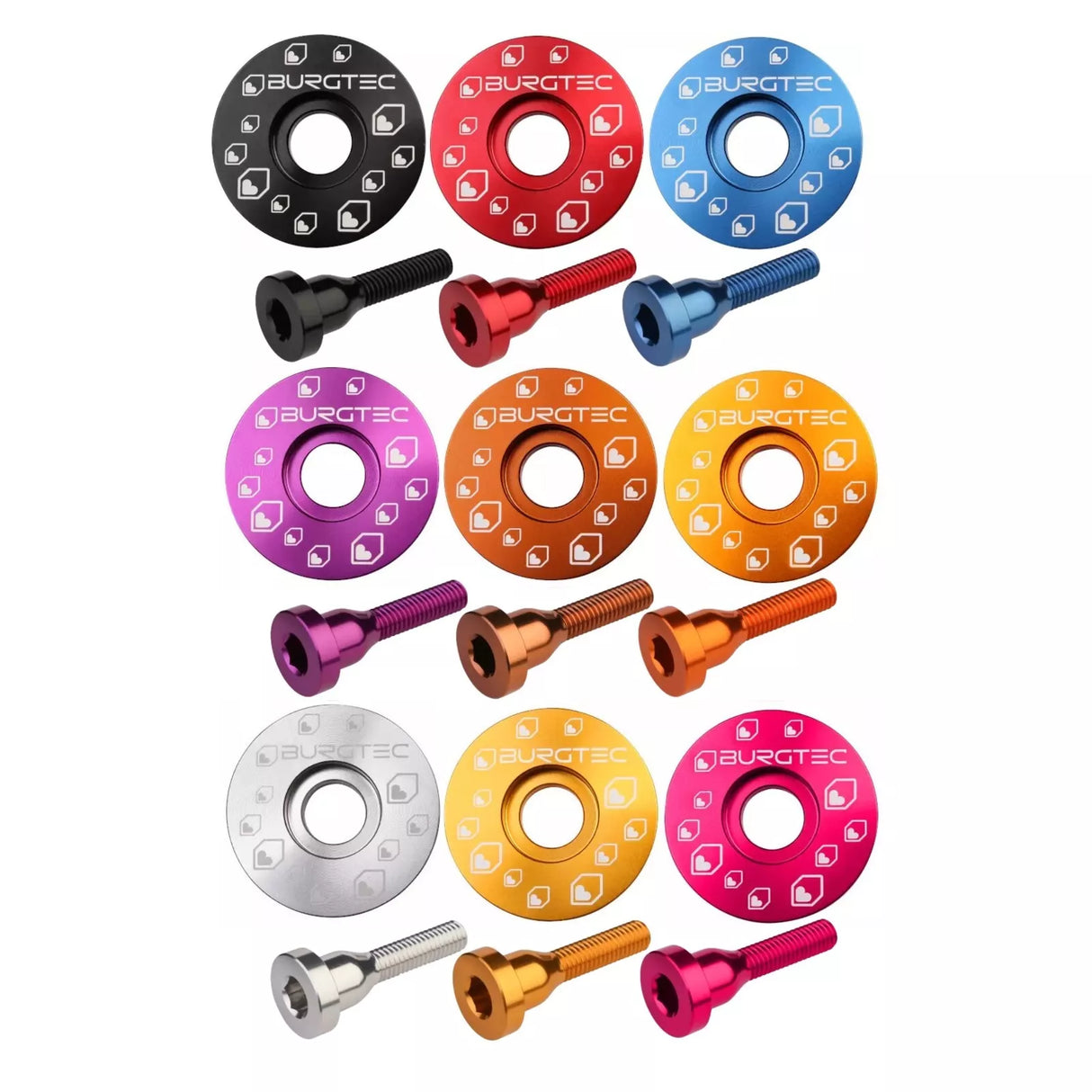 Burgtec Head Bolt And Top Cap Sets: Mix and Match - All Colours
