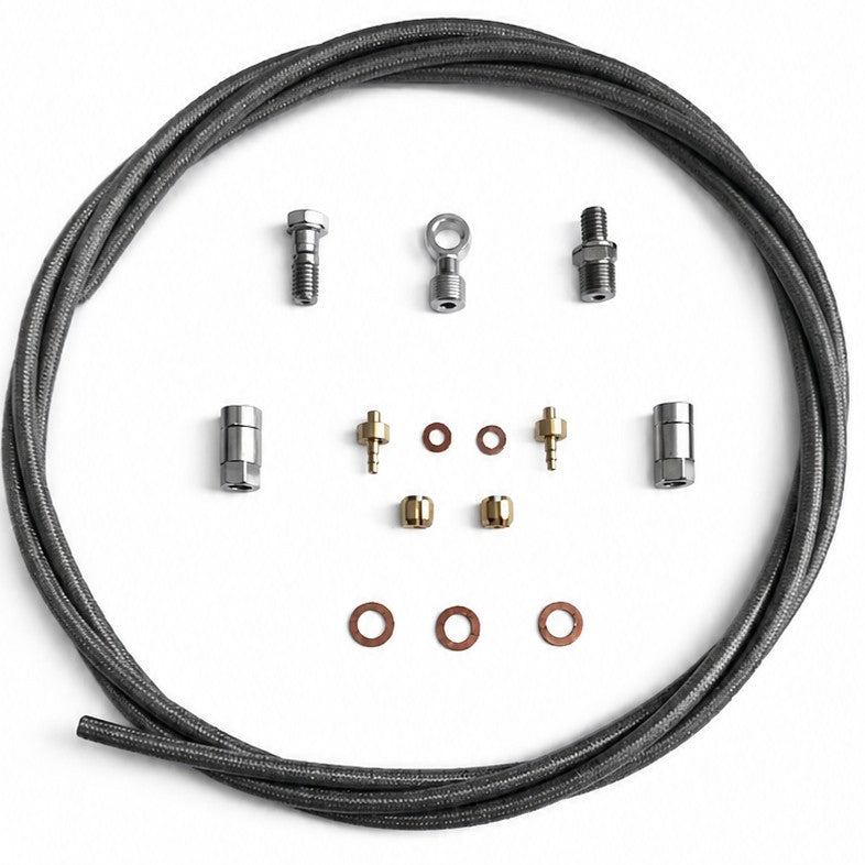 Hope 5mm Hose Kits. Hose with Connectors Type 2 - S.S. Braided