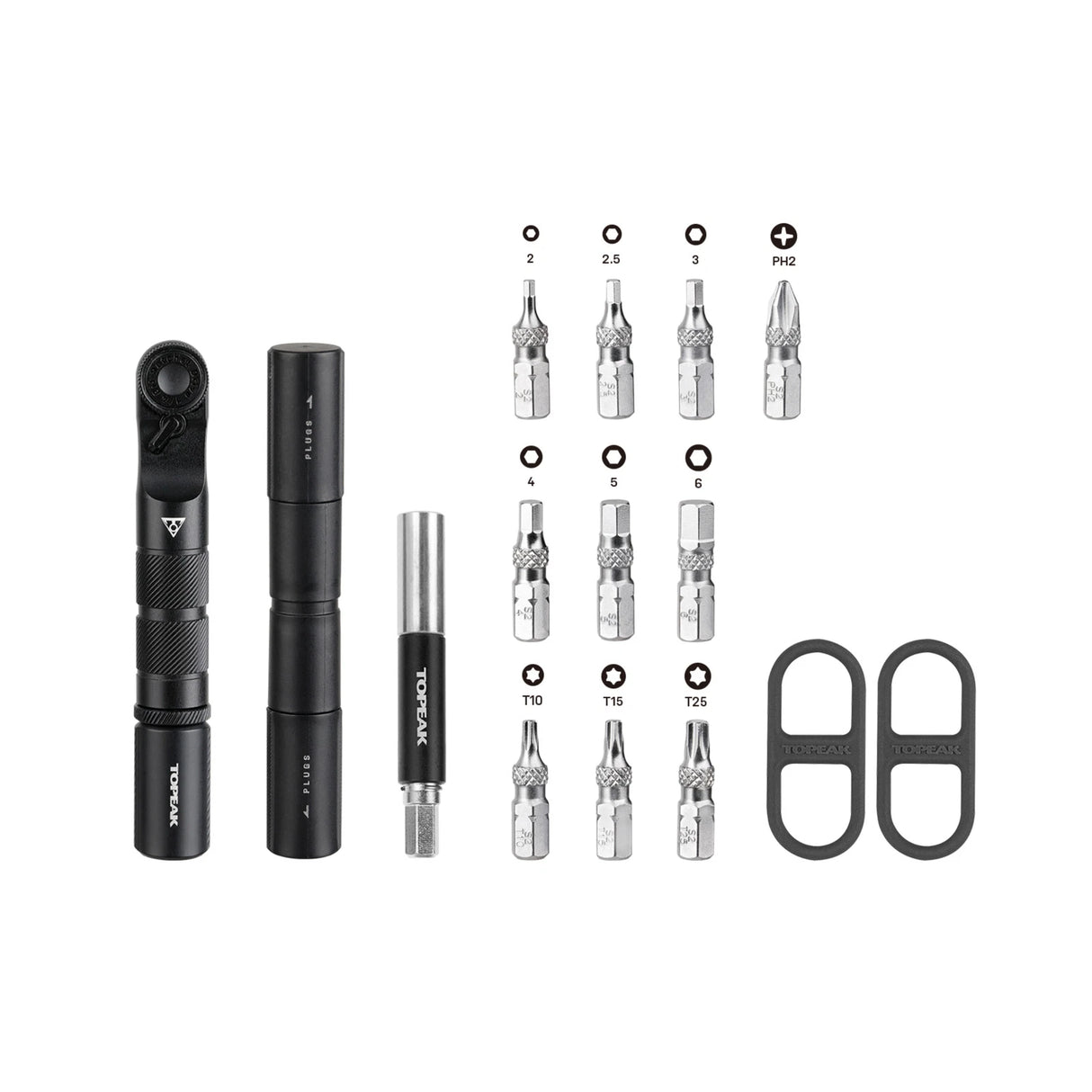 Topeak Ratchet N Roll Elite, Bits / Ratchet / CO2 Inflator / Repair Plugs & Tool