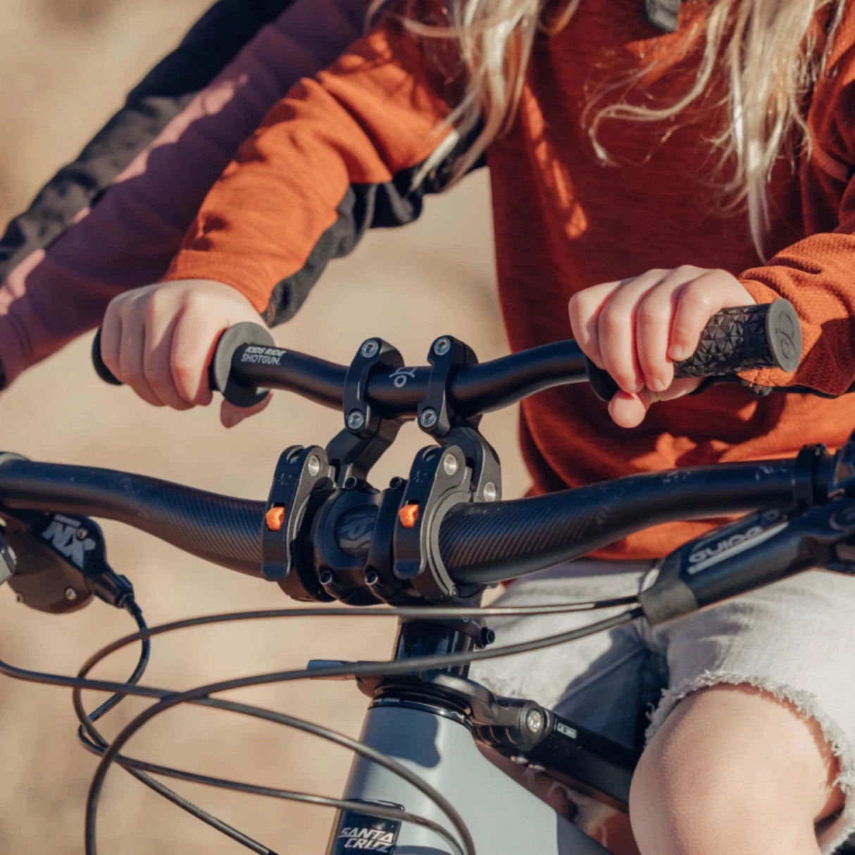 Kids Ride Shotgun Pro Child Bike Seat Handlebars - 355mm Extra Wide