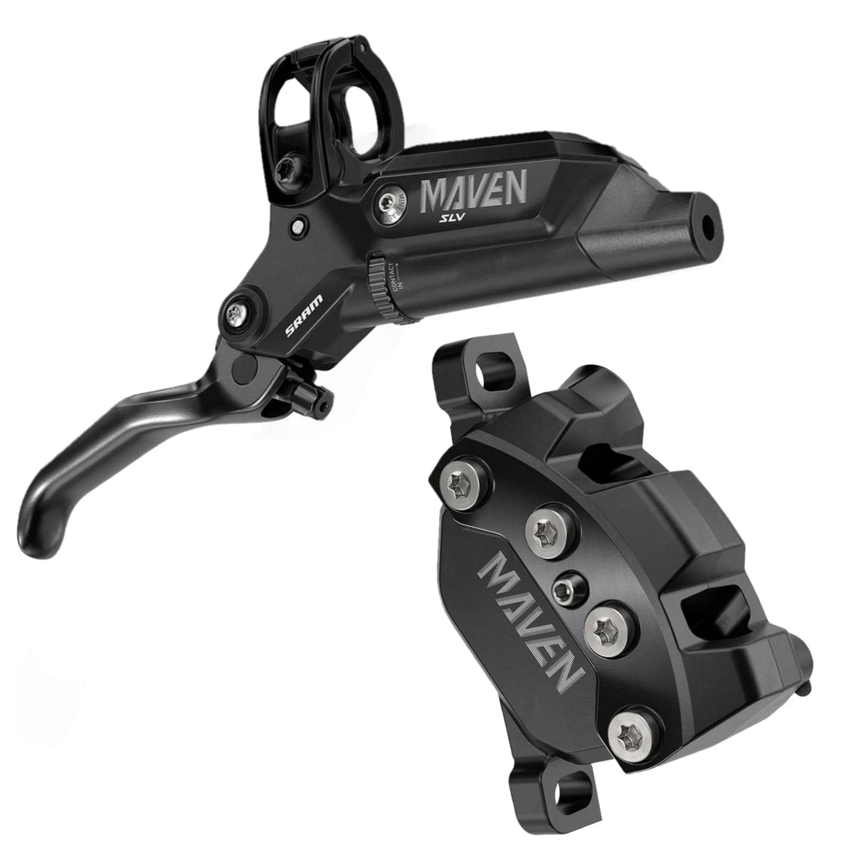 SRAM Maven Silver Stealth 4 Piston Hydraulic Disc Brake - MTB Rear Left
