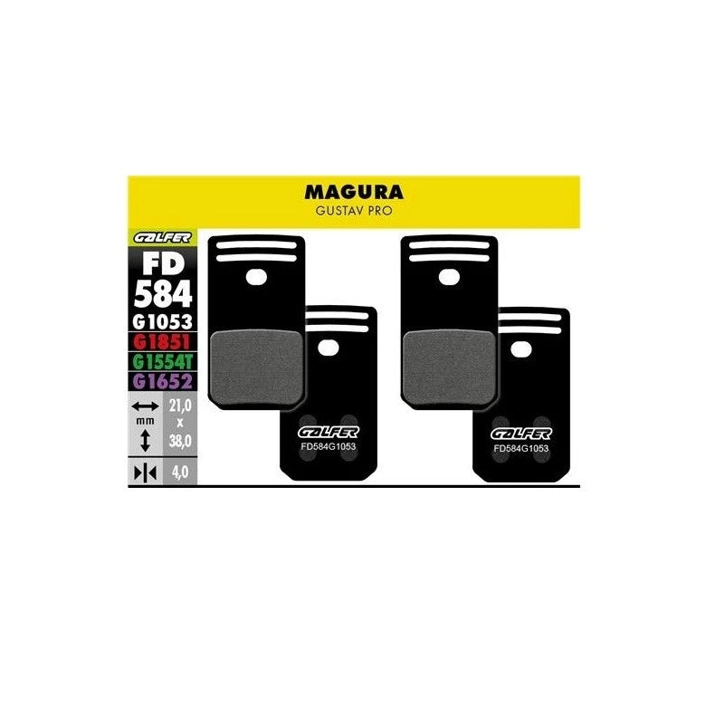 Galfer Disc Brake Pads for Magura Gustav Pro - FD584 G1053 Performance Black