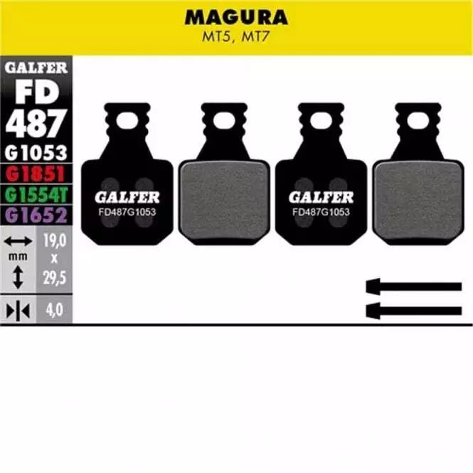Galfer Disc Brake Pads for Magura MT Series MT5 MT7 - FD487 G1053 Performance Black
