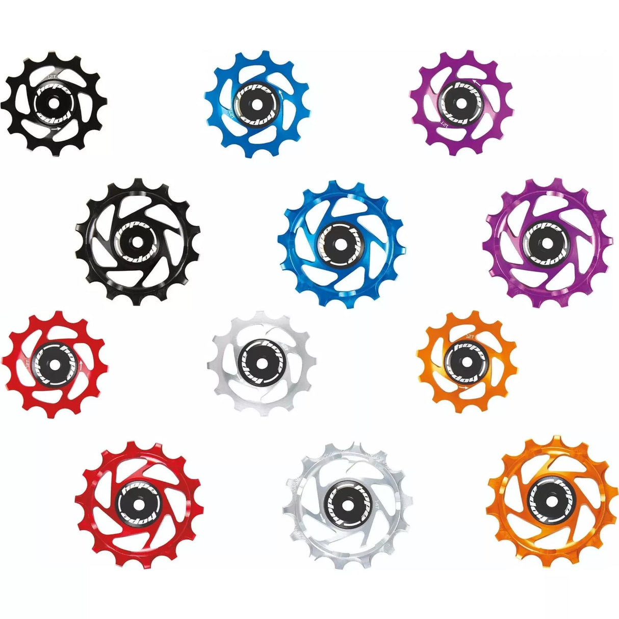 Galets de dérailleur Hope 14T 12T colorés – Pour SRAM AXS