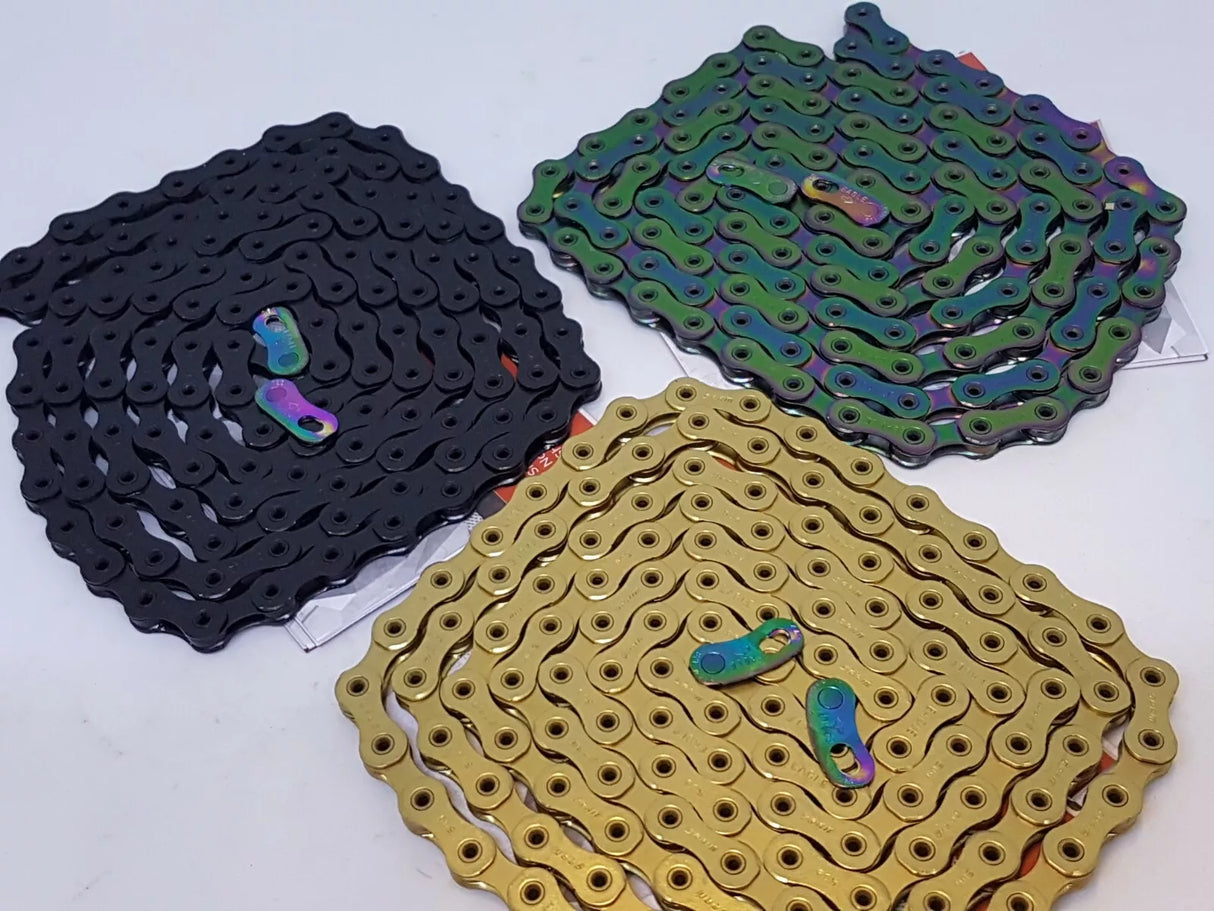 SRAM Eagle XX1 12 speed Chain Hollow Pin 126 Links - Gold Rainbow Black Copper