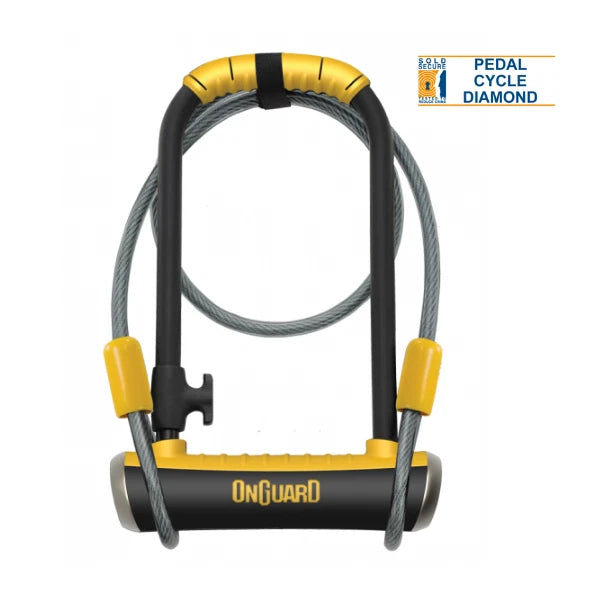 OnGuard Pitbull DT U-Lock & Cable Shackle D U Lock GOLD SOLD SECURE 8005