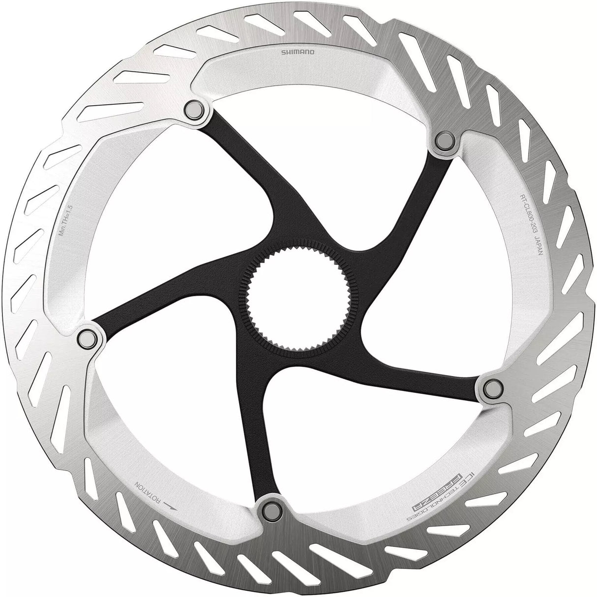 Shimano RT-CL800 Ice Tech FREEZA Brake Rotor. Internal Lockring. INT. 203mm