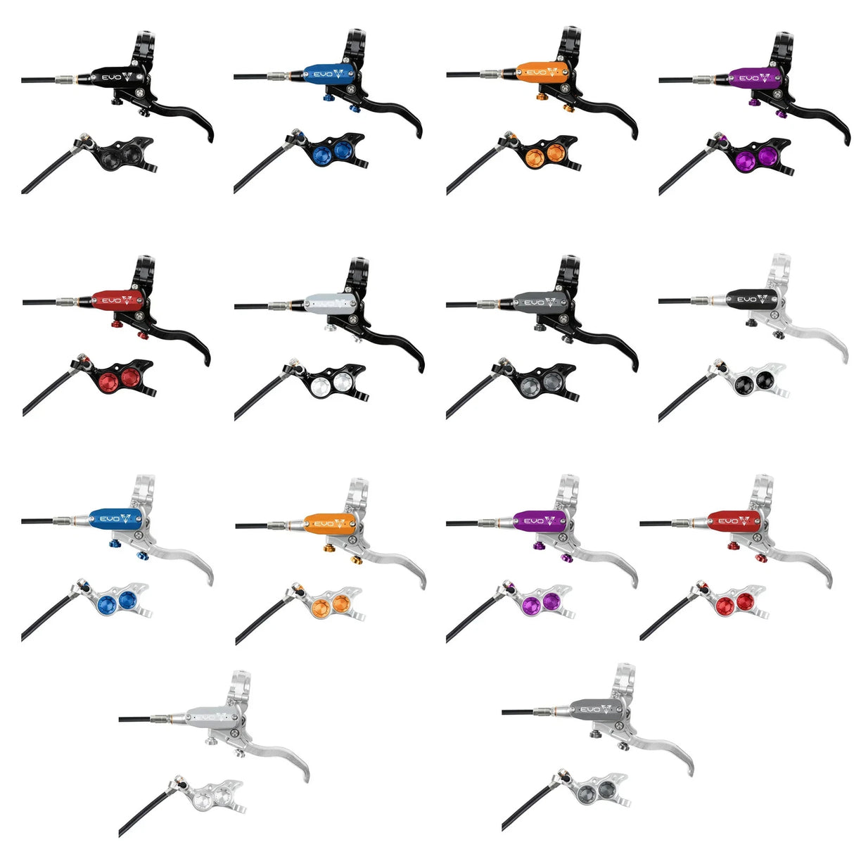 Hope EVO TR4 Complete Disc Brake No Rotor Black Hose - All Colours