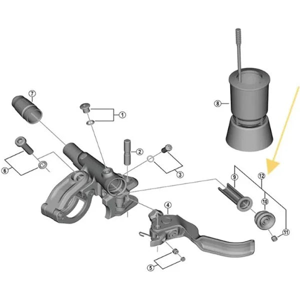 Pièces de rechange Shimano BL-M9120, diaphragme. Y1XK98030