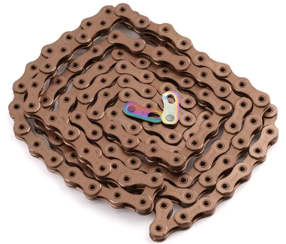 SRAM Eagle XX1 12 speed Chain Hollow Pin 126 Links - Gold Rainbow Black Copper