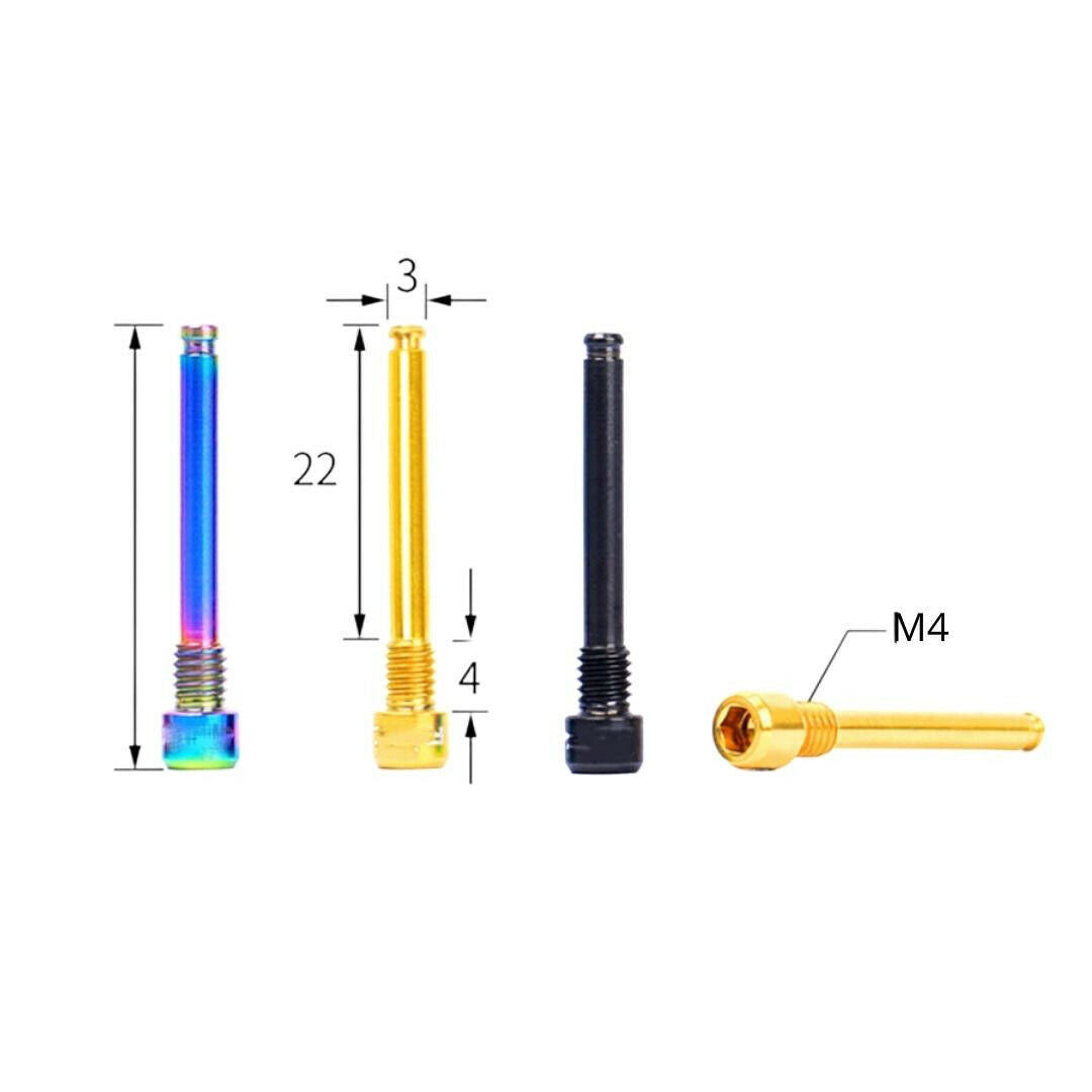 Titanium TBS Shimano Pad Pin Retaining Bolts XTR Deore Saint Zee Alfine X2. TB1-R RAINBOW - OIL SLICK