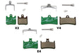 Hope Brake Pads. Genuine. Racing Compound Green. E4, V4, X2.