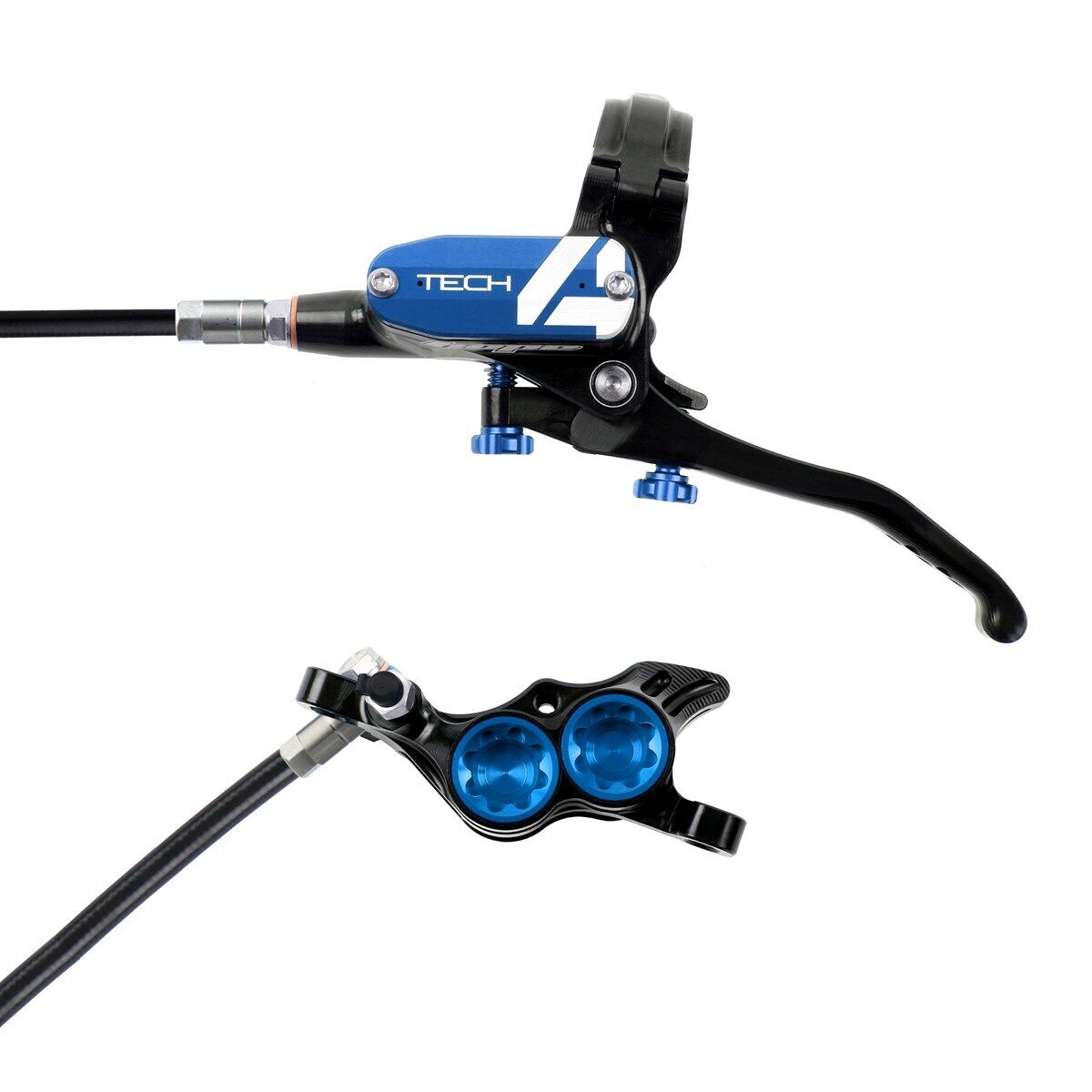 Hope Tech 4 E4 Complete Disc Brake. No Rotor. Black Hose. Various Colours.