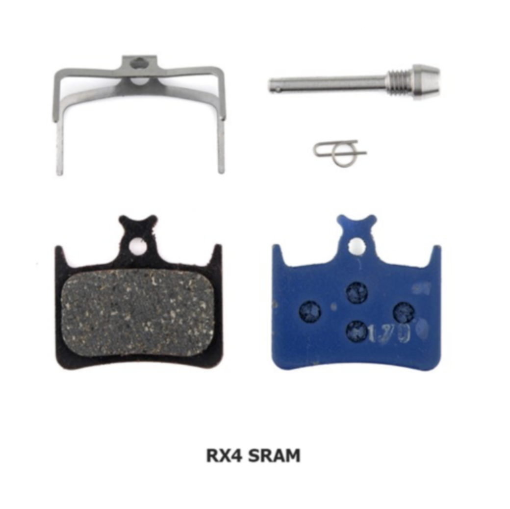 Hope RX4 Brake Pads - Road Compound. SRAM - SR4 - RX4+ Blue