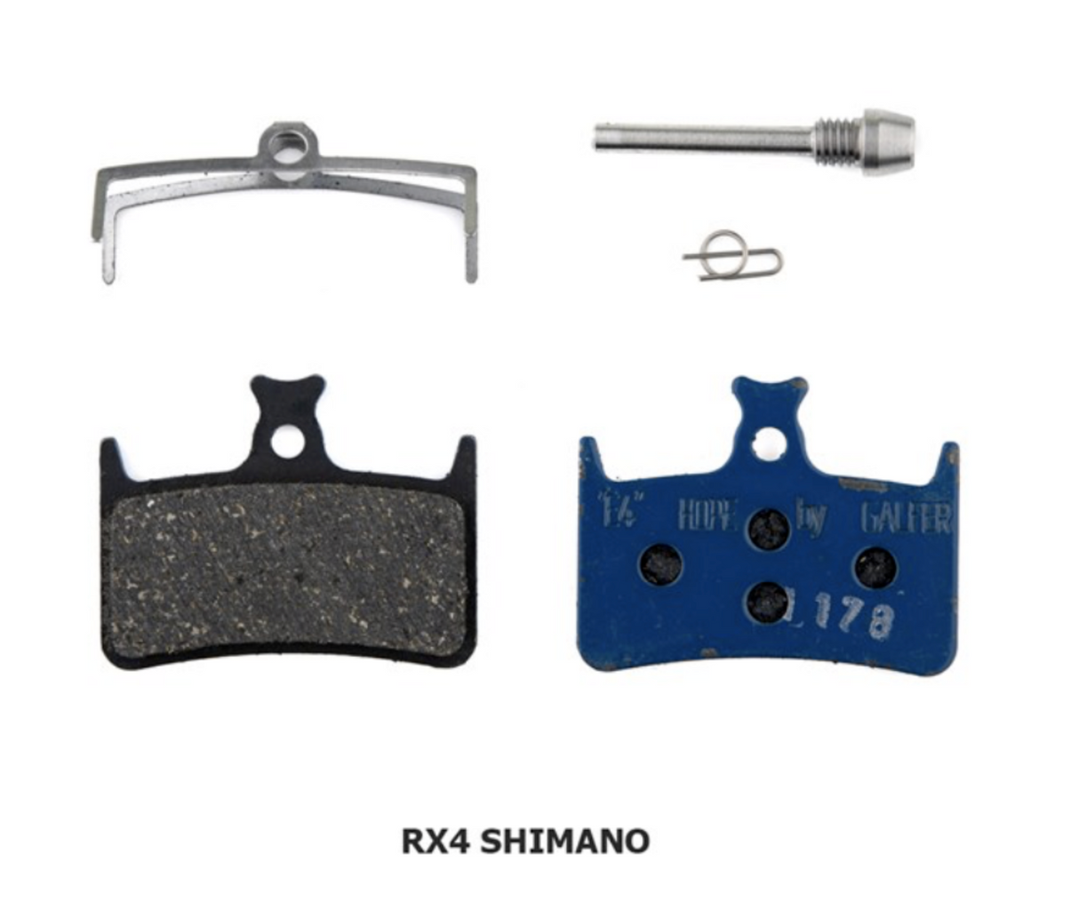Hope RX4 Brake Pads - Road Compound. SRAM - SR4 - RX4+ Blue