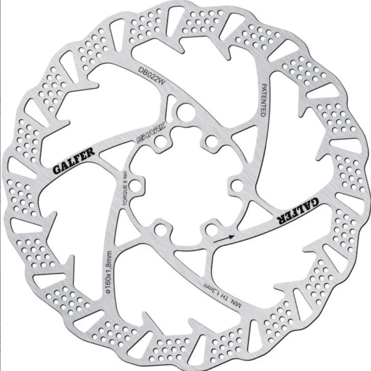 Galfer Shark Disc Rotor 2.0mm All Sizes 180 200 203 223mm 6 Bolt Brake MTB New