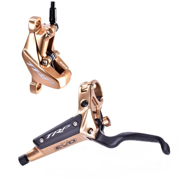 TRP DH-R Evo Hydraulic Disc Brake. In Gold or Graphite Grey.