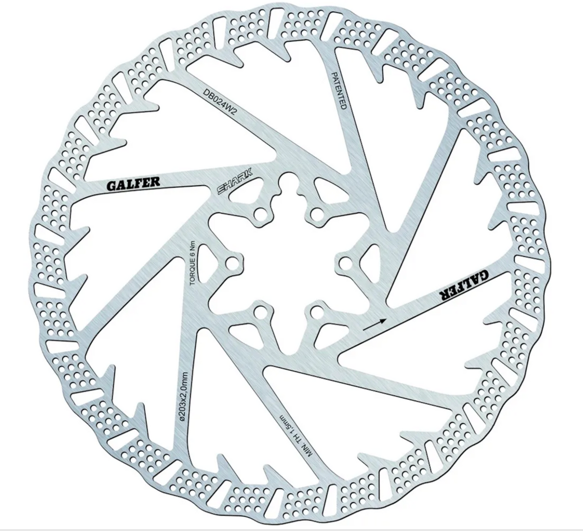 Gash Rotor Disc Galfer Shark Disc Rotor All Sizes 160 180 203 223mm 6 Bolt – Total ...