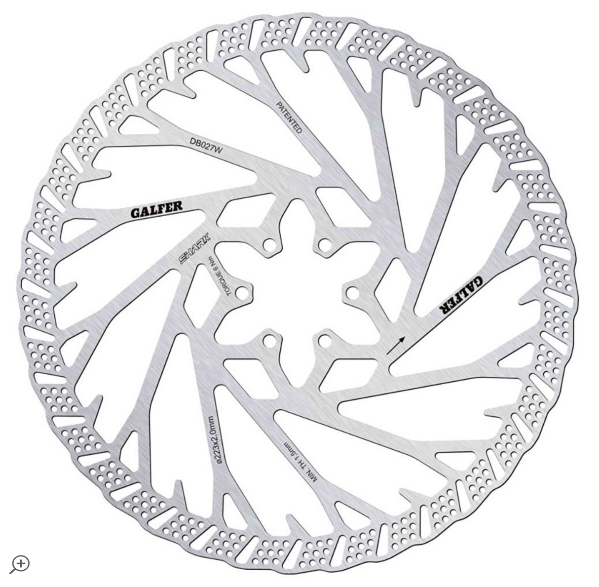 Galfer Shark Disc Rotor 2.0mm All Sizes 180 200 203 223mm 6 Bolt Brake MTB New!