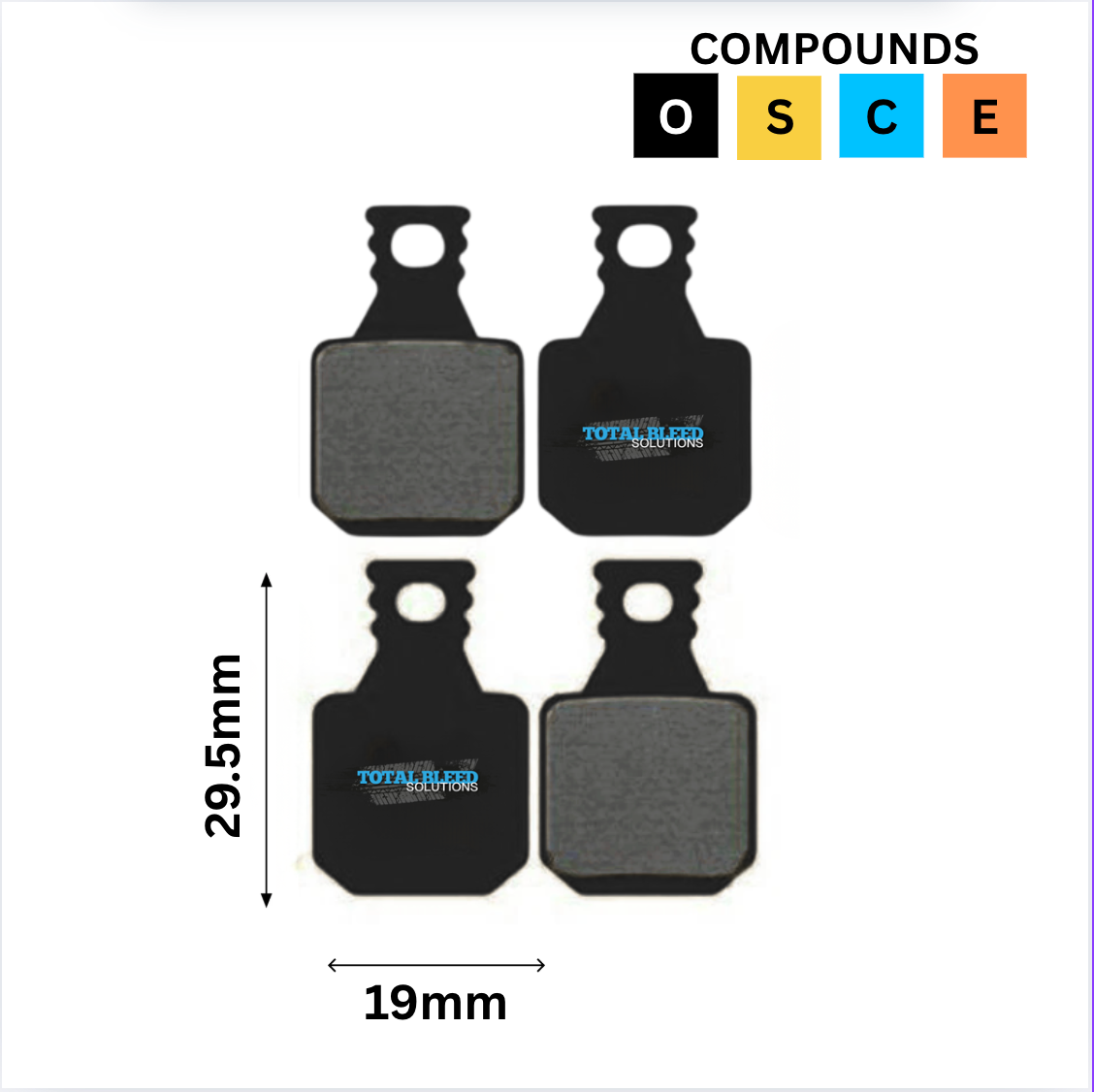 TBS Hydraulic Disc Brake Pads Like Magura 8.1 - 8.S - 8.P - 8.R