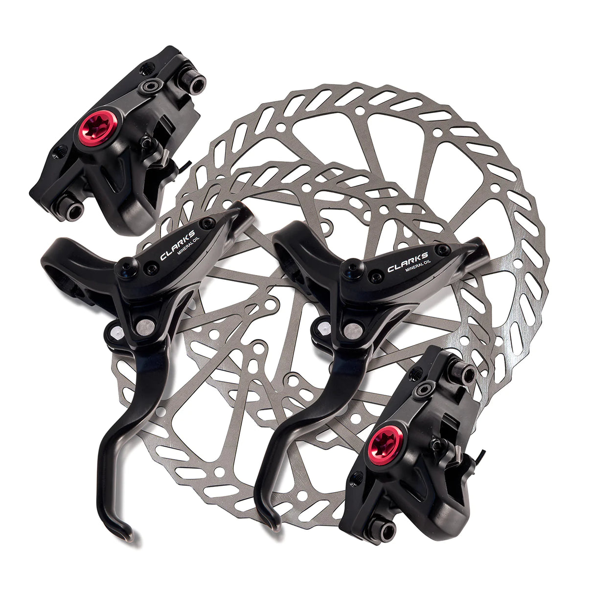 Clarks M2 Hydraulic Disc Brake Set MTB Front and Rear Set 160mm Disc R Total Bleed Solutions