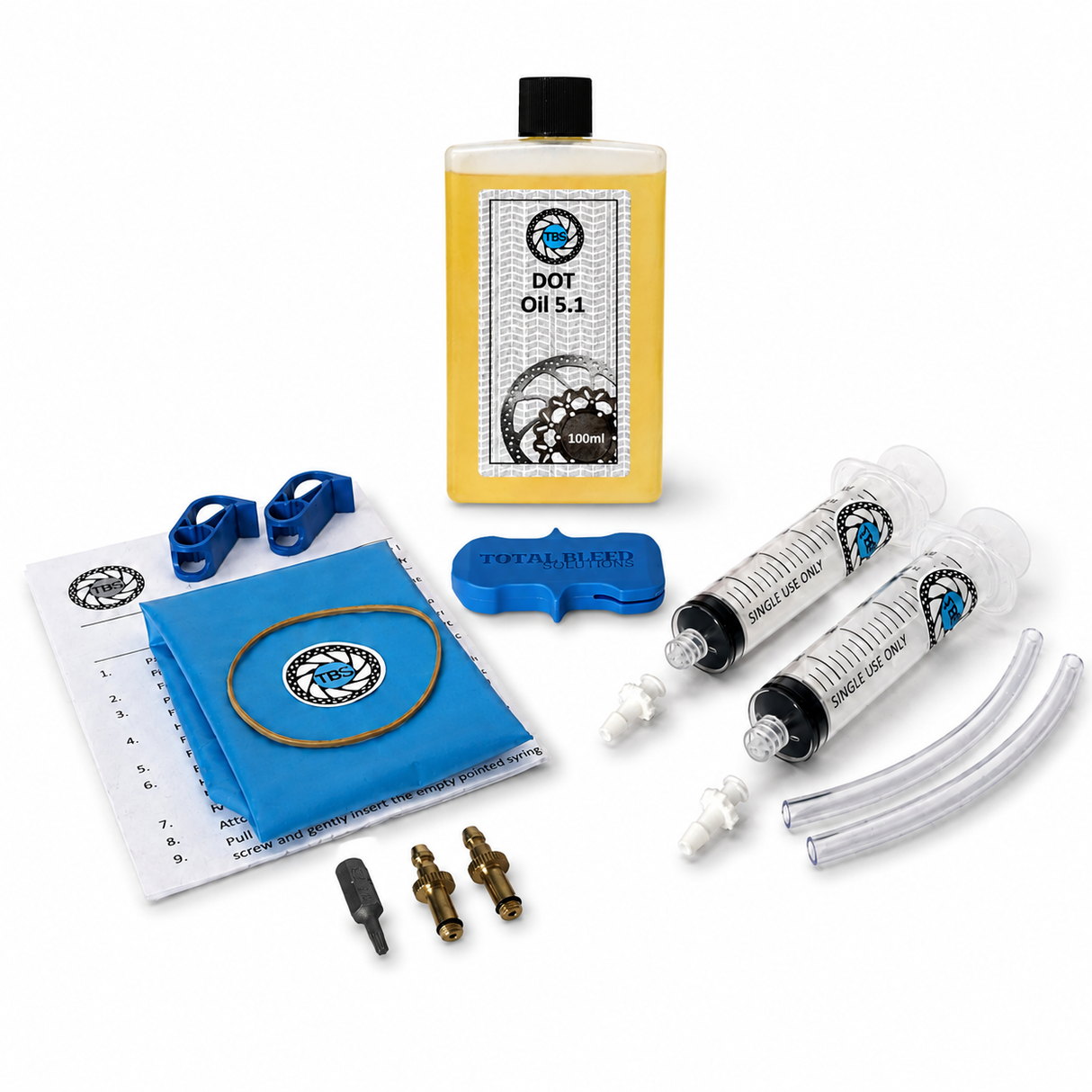 Kit de purge TBS pour quad avec liquide DOT 100 ml