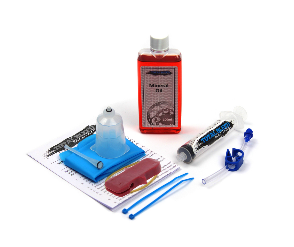 TBS Funnel Bleed Kit For Shimano Mountain Bike Brakes With 100ml Of Mi Total Bleed Solutions