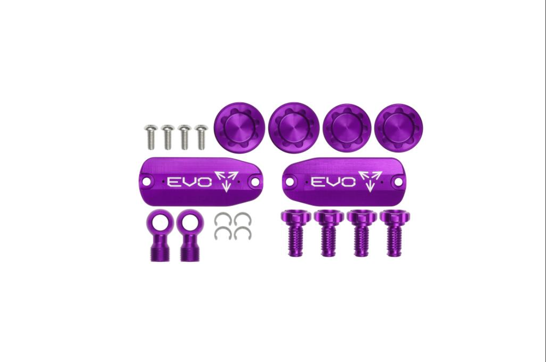 Hope EVO GR4 Brake Custom Kit - Lids Bore Caps Banjo Adj Screws All Colours.
