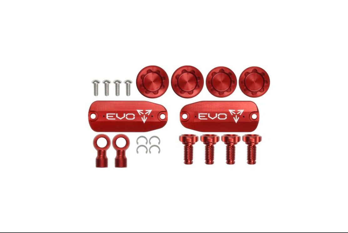 Hope EVO GR4 Brake Custom Kit - Lids Bore Caps Banjo Adj Screws All Colours.