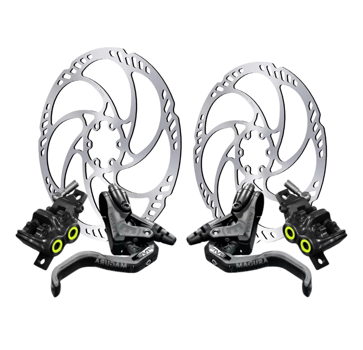 Magura MT5 PRO Complete Disc Brake Set. With Storm HC Discs 203/180 2702863