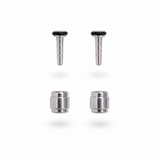 Pack de 2 durites de frein TEKTRO Olive et inserts TBS. Argent