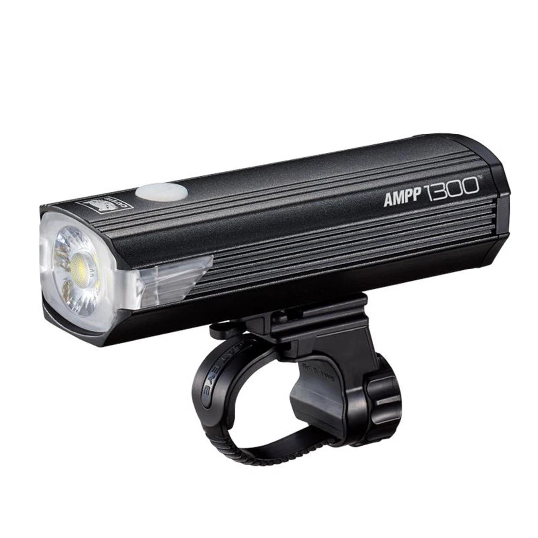 Cateye AMPP 1300 Front Bike Light - High Power 1300 Lumen LED With OptiCube Lens