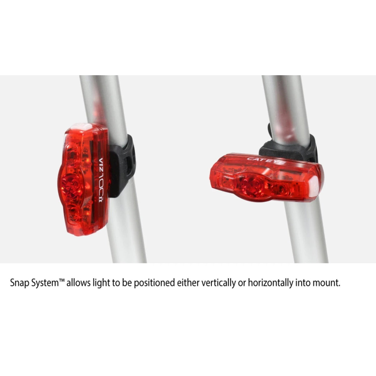 CatEye AMPP 200 II & ViZ 100 II Bike Light Set – USB Rechargeable, 100 Lumen