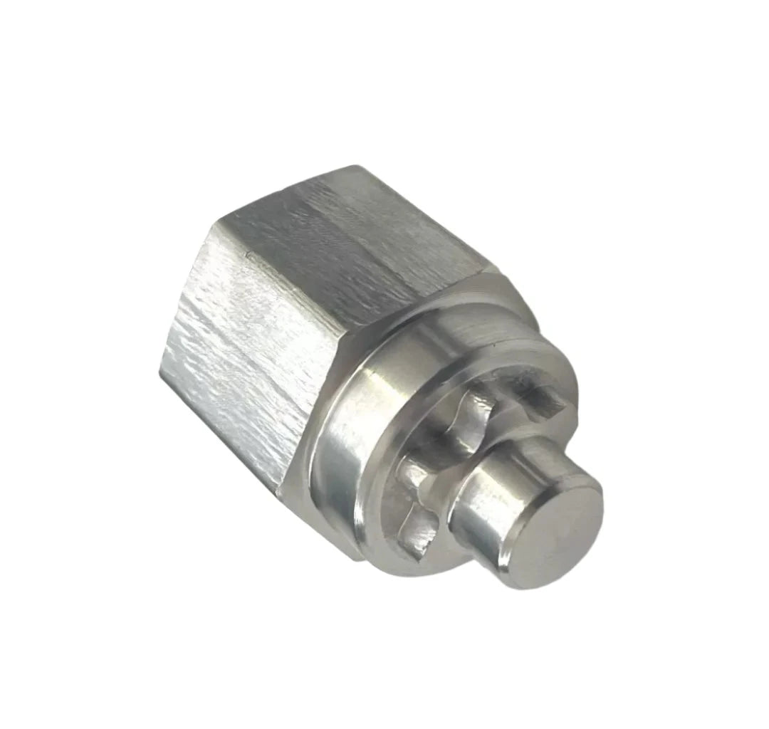 Hope E-Bike Crankset - Captive Nut Tool / Cap - Silver. HC107-09TS