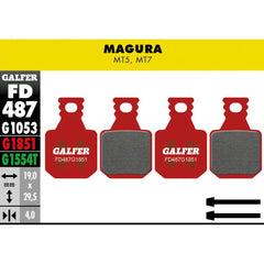 Galfer Magura MT5 / MT7 Brake Pads Advanced Red FD487G1851